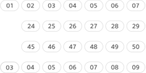 OP(01~07), OP(24~29), OP(45~50), Q(03~09) / 가변좌석