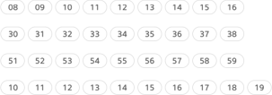 OP(08~16), OP(30~38), OP(51~59), Q(10~19) / 가변좌석
