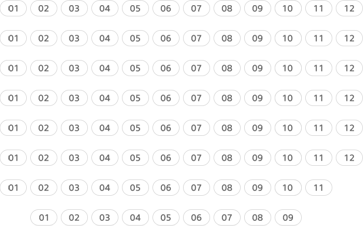 A(01~12 / 시야장애가능성있음), B~F(각01~12), G(01~11), H(01~09)